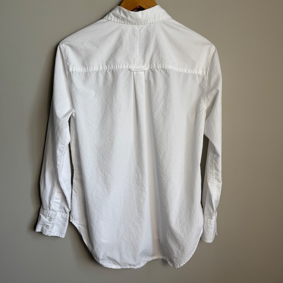 Lola River Women's Long Sleeve Button Up Semi-Sheer Layering Blouse White Size S - Picture 6 of 13